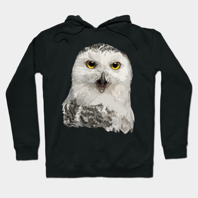 Snowy owl Hoodie by obscurite